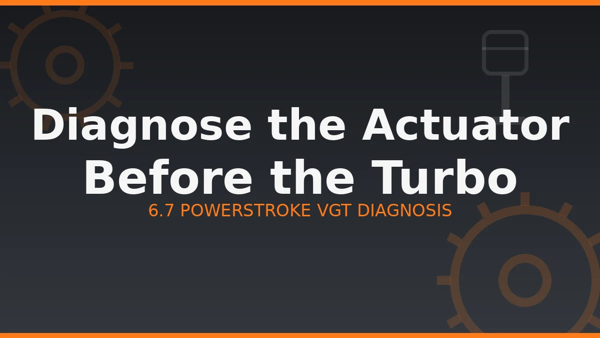 6.7 Powerstroke Turbo Actuator Symptoms: Diagnose It Before You Pay for a Turbo