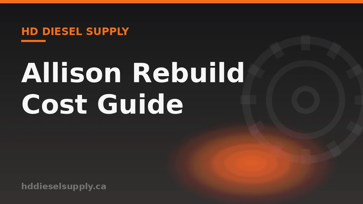 Allison Transmission Rebuild Cost: Real USA Shop Prices
