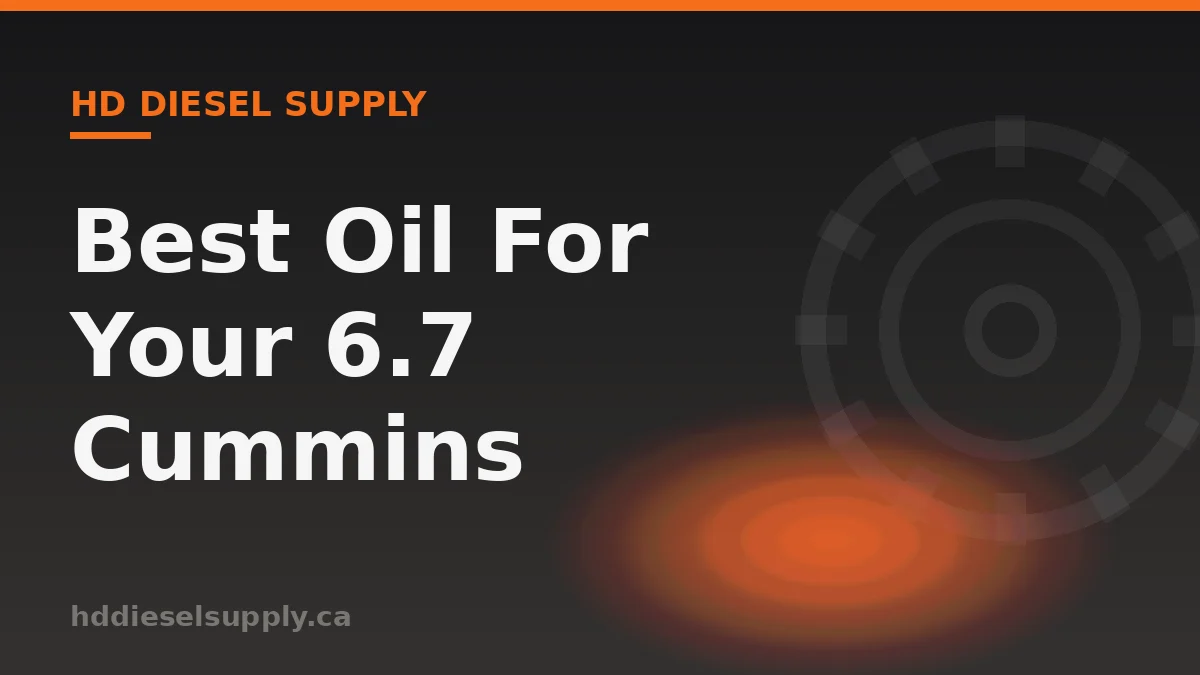 Best Oil for 6.7 Cummins: What to Use and Avoid