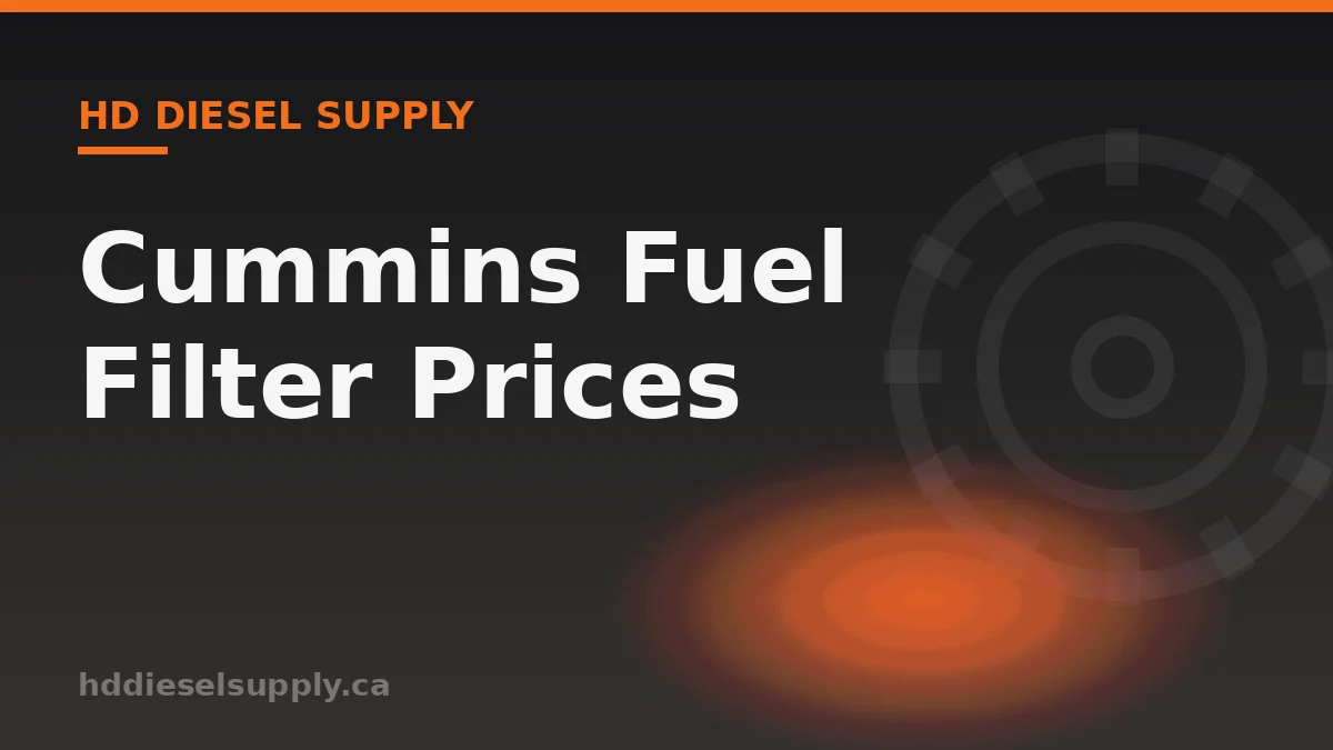 Cummins Fuel Filter Price Canada: 6.7L Cost Guide