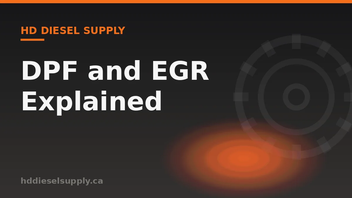 DPF vs EGR: The Difference and Why Your Diesel Needs Both