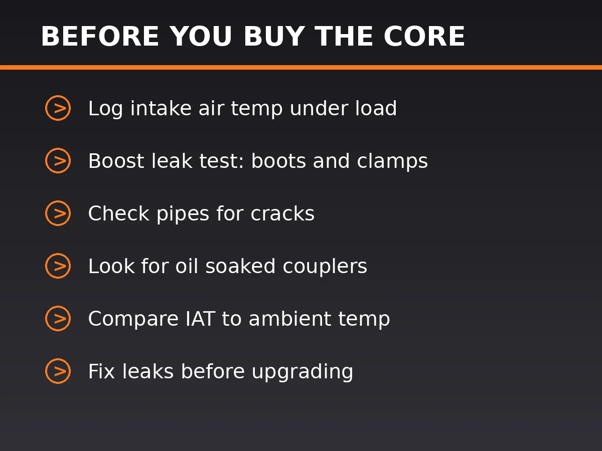 Checklist before buying an intercooler upgrade