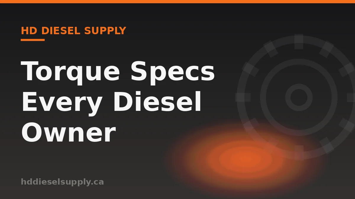 Diesel Truck Torque Specs Every Owner Should Know