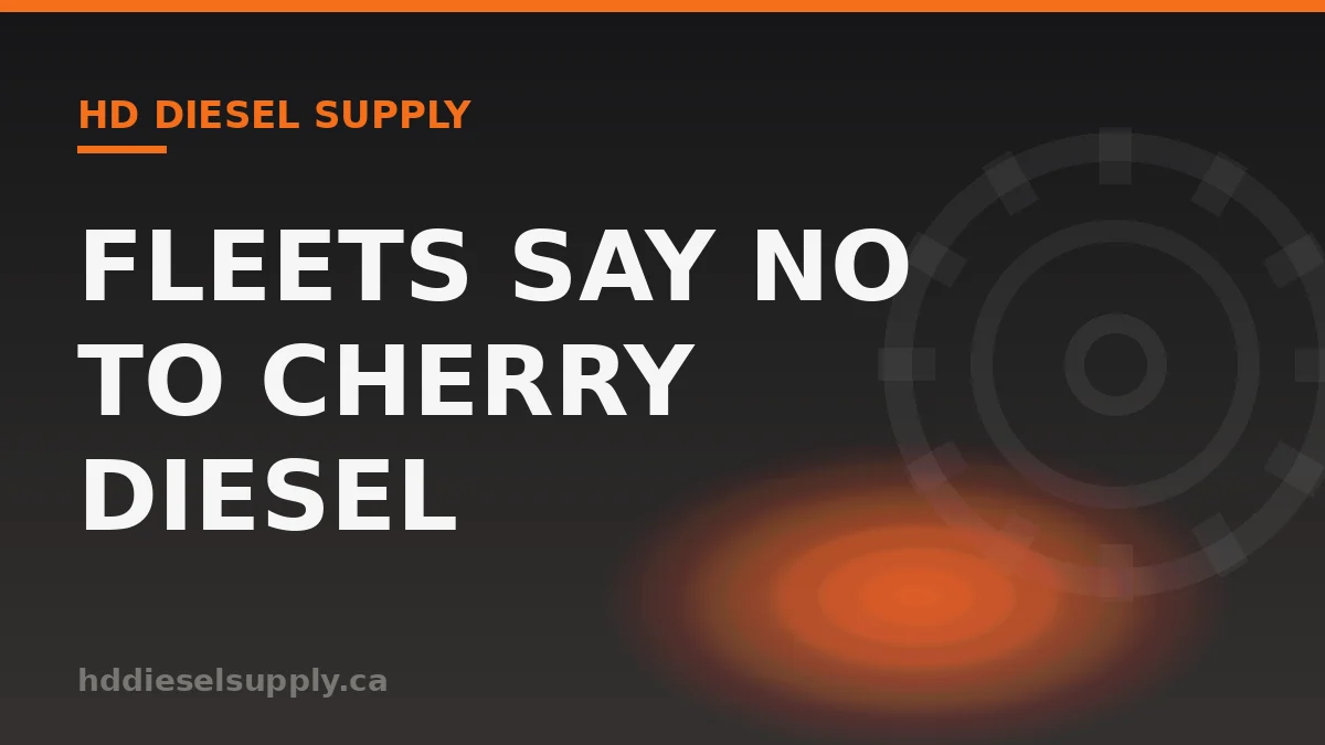 Why Fleets Are Saying No to Cherry Diesel